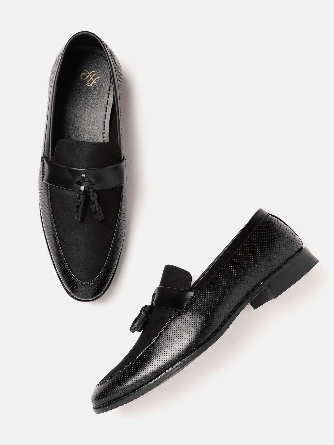 House of Pataudi Men Handcrafted Formal Loafers with Tassel Detail