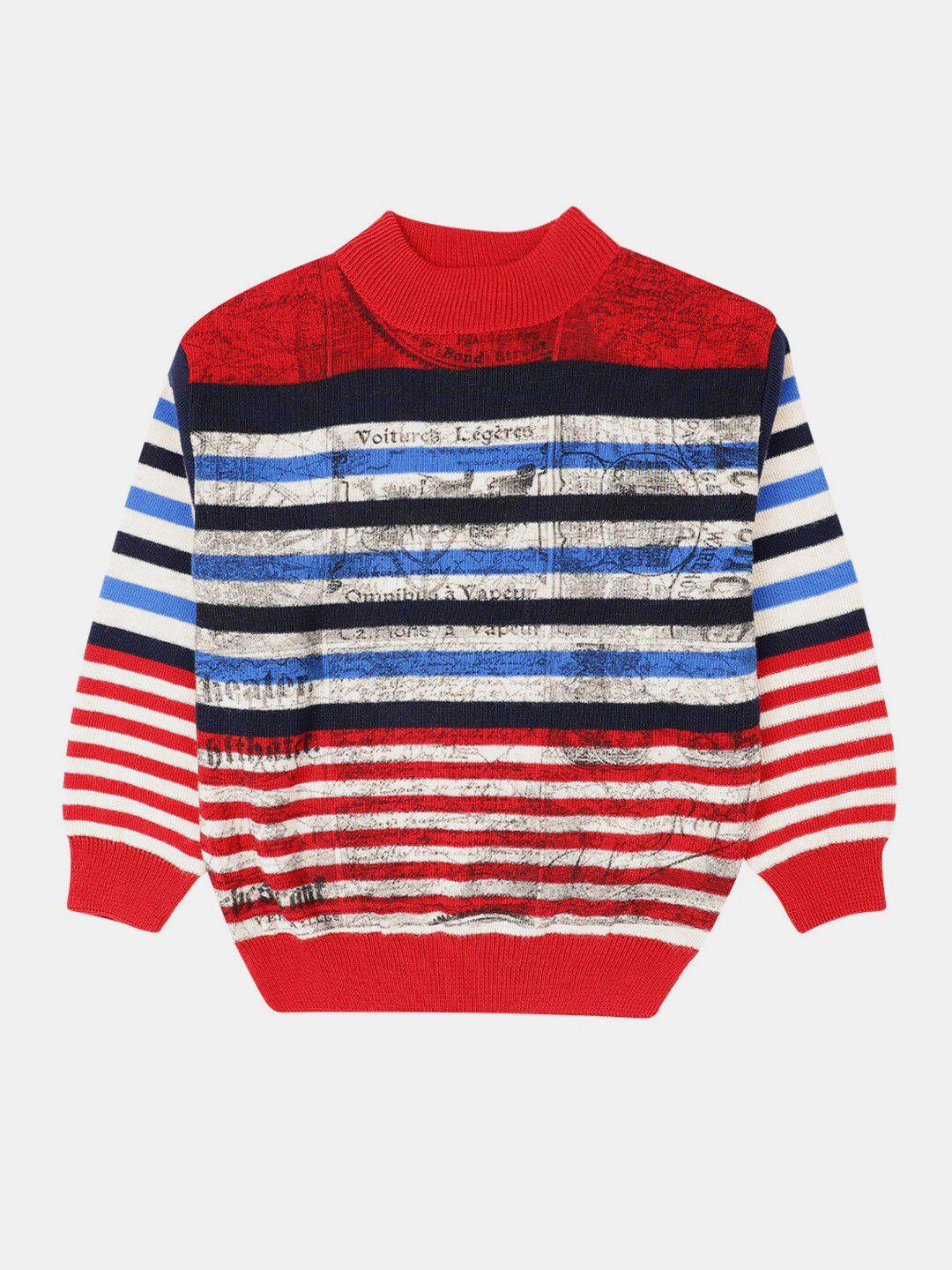 v-mart-boys-red-&-white-striped-wool-pullover