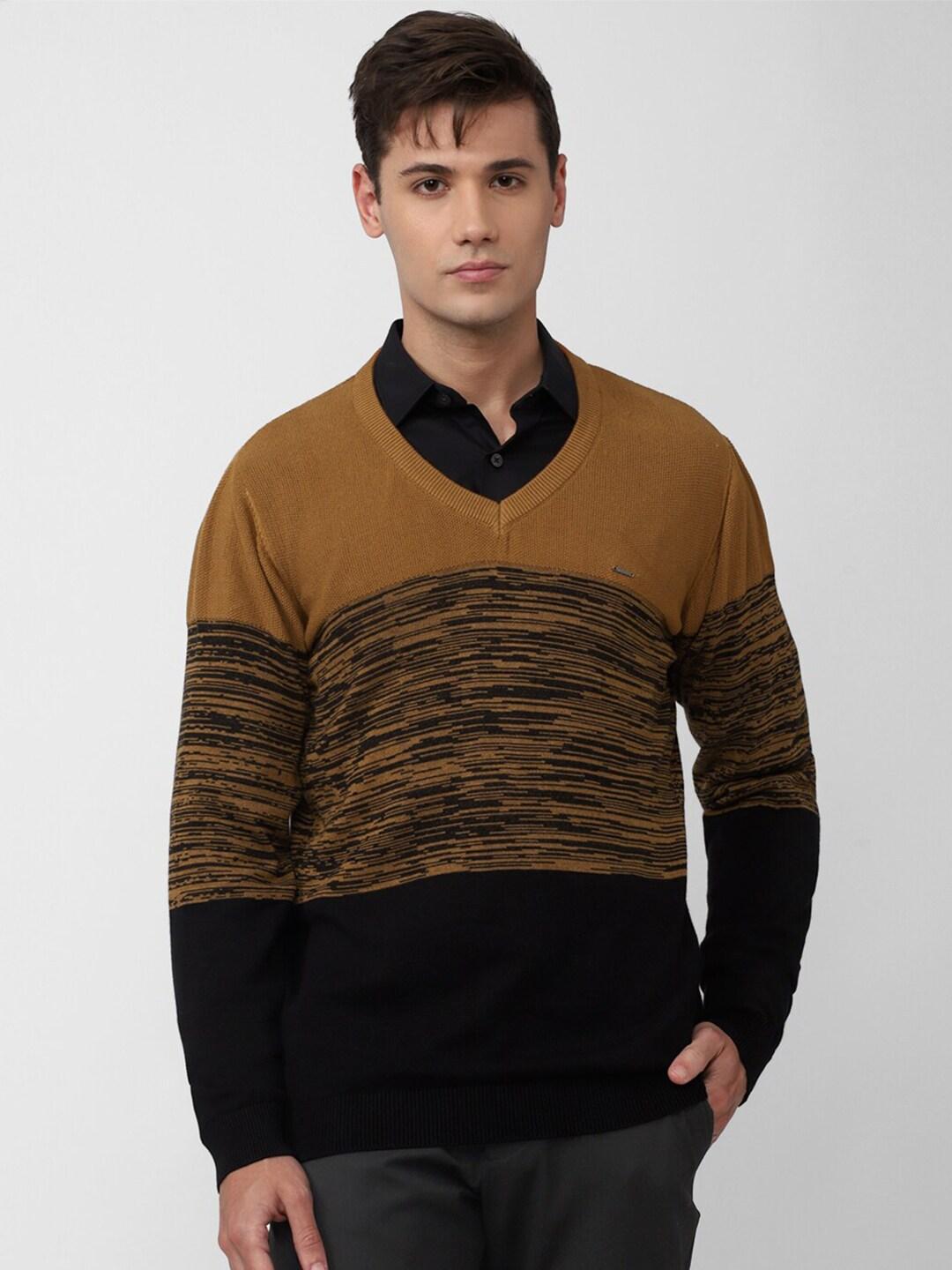 Van Heusen Men Striped Pure Cotton Pullover Sweater