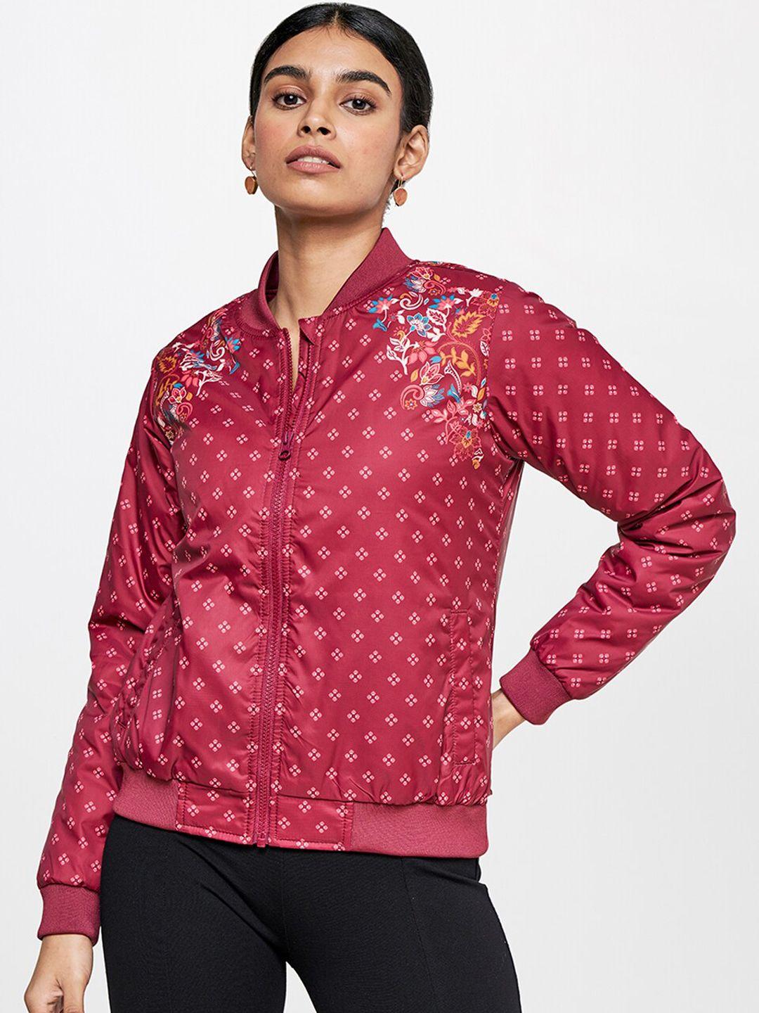 Global Desi Women Floral Printed Sporty Jacket