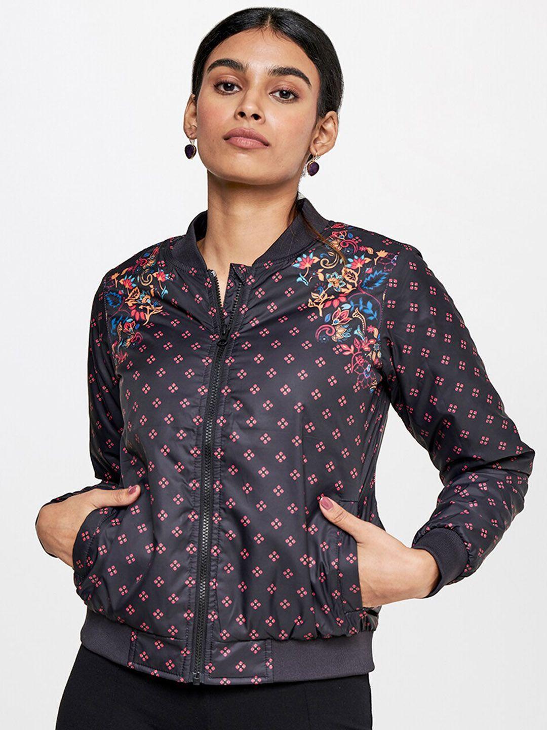 Global Desi Women Floral Printed Sporty Jacket