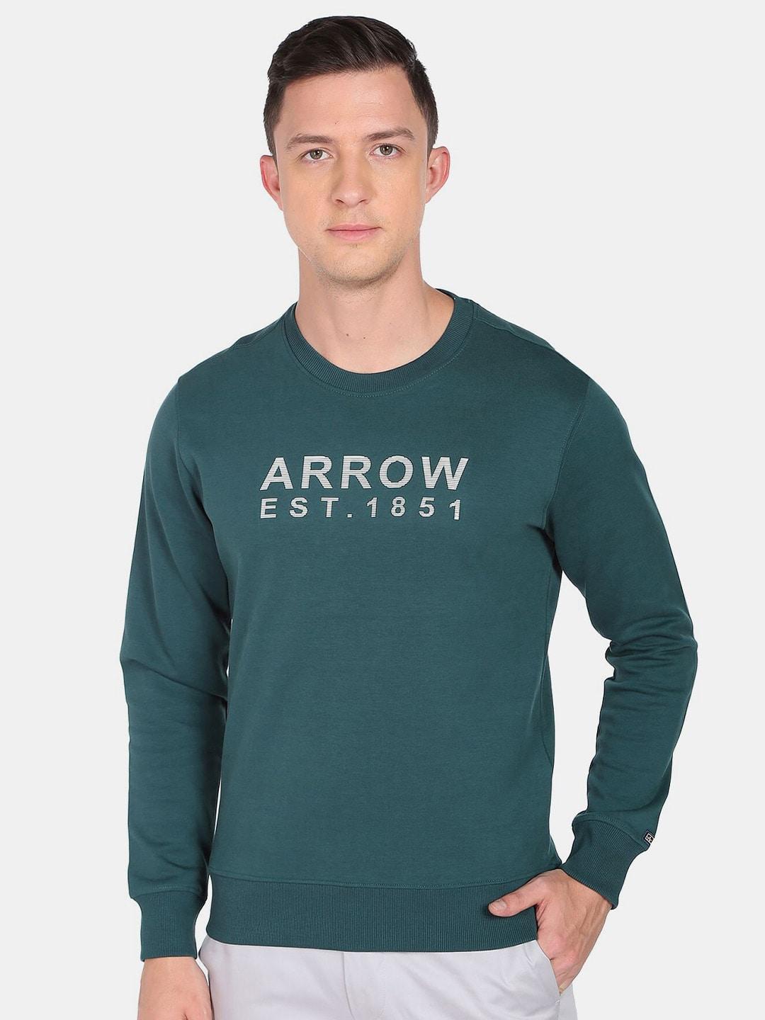 Arrow Sport Men Brand Logo Printed Pullover Sweatshirt
