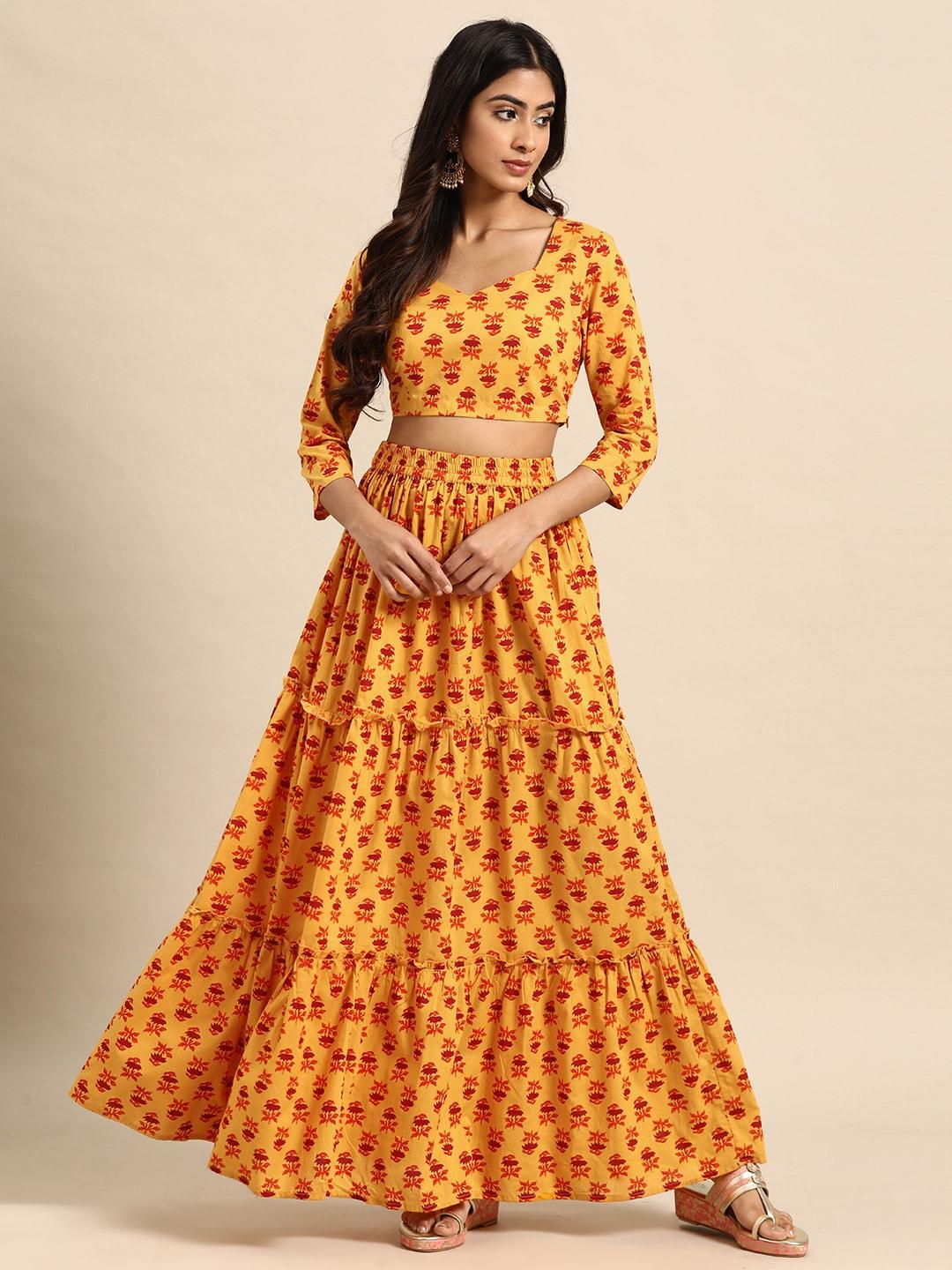 all about you Cotton Printed Ready to Wear Lehenga Choli