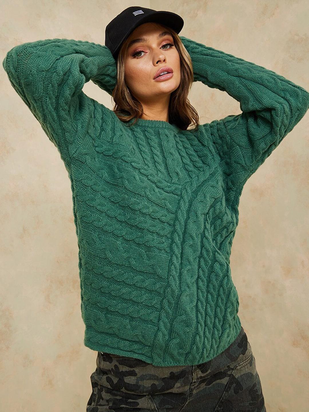 Styli Women Green Pullover