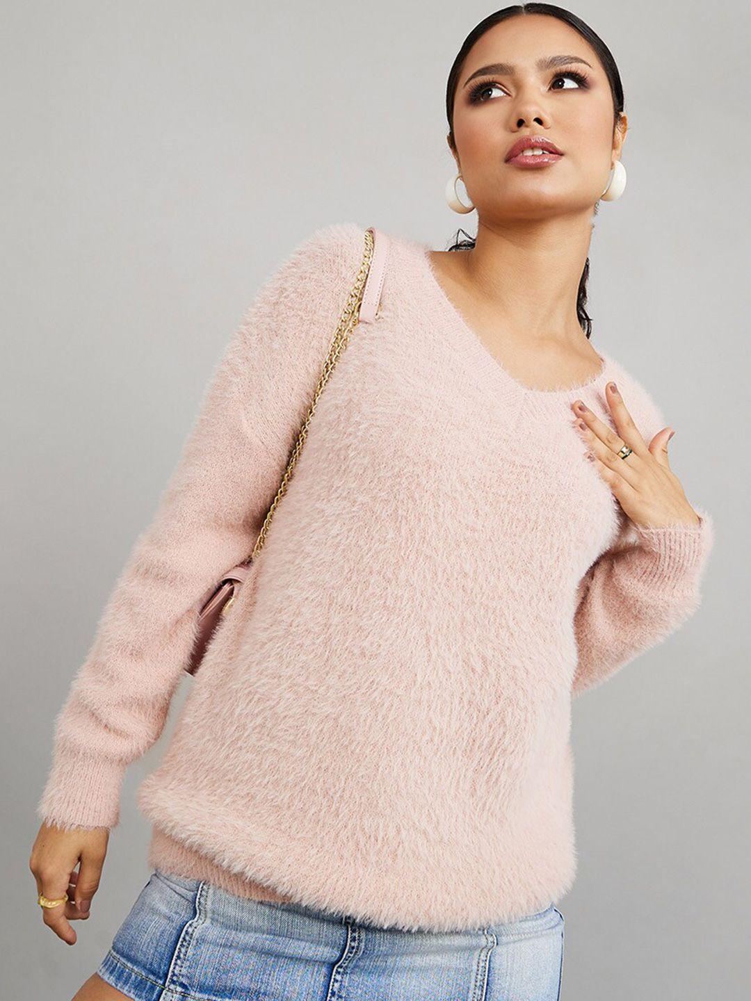 Styli Women Pink Pullover