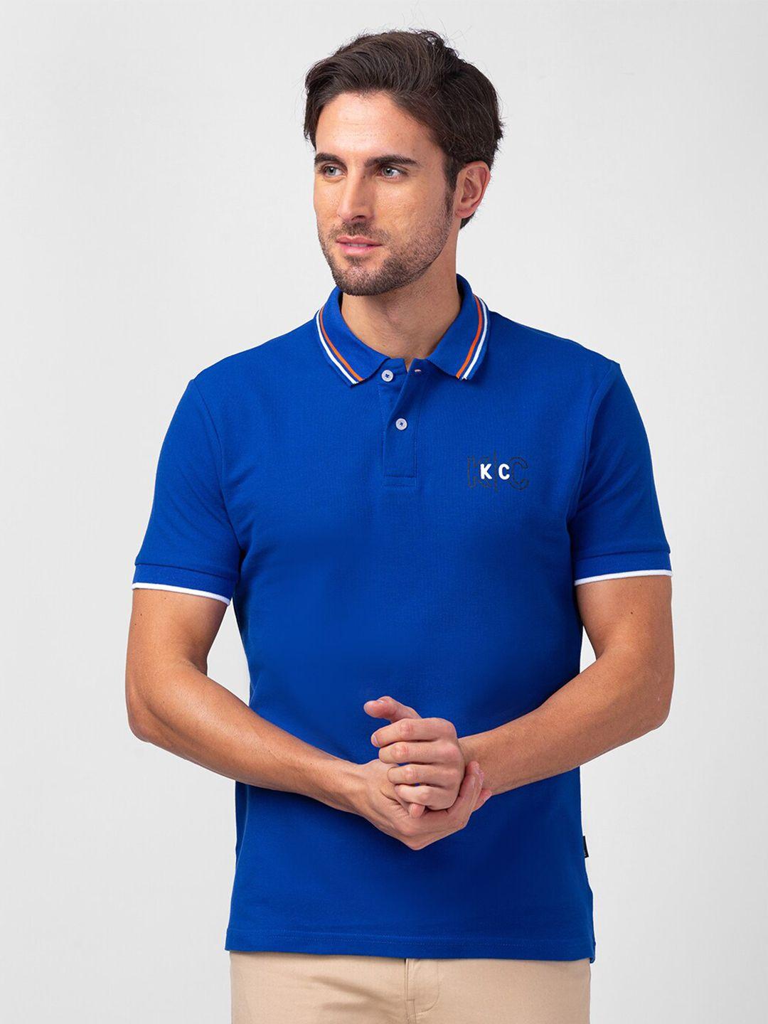 Kenneth Cole Men Polo Collar Slim Fit Cotton T-shirt