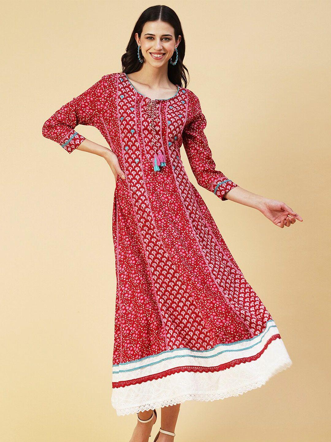 fashor-maroon-ethnic-motifs-maxi-cotton-dress