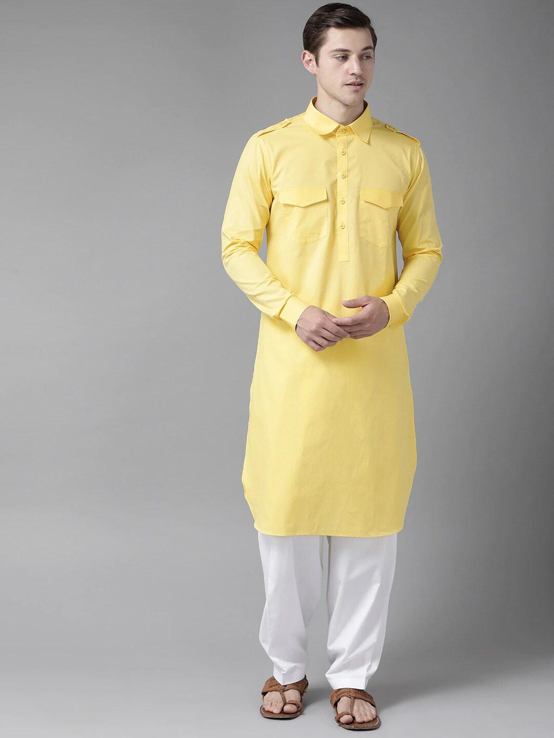 See Designs Men Pure Cotton Kurta With Salwar