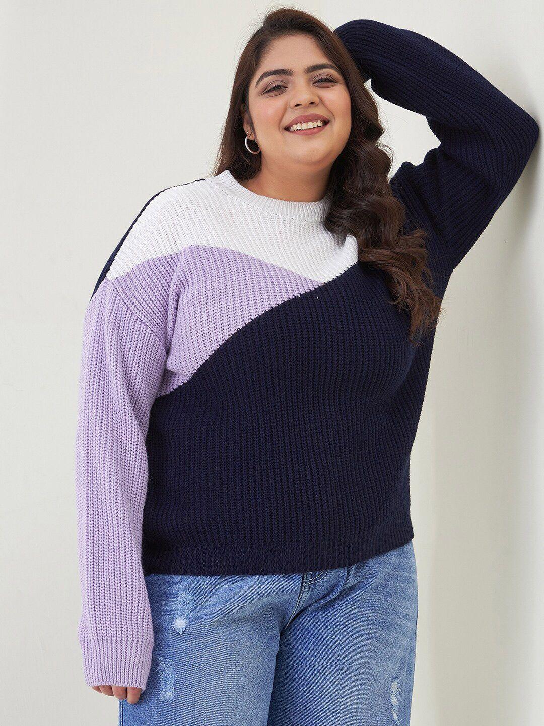 curvy-street-women-plus-size-colourblocked-acrylic-pullover
