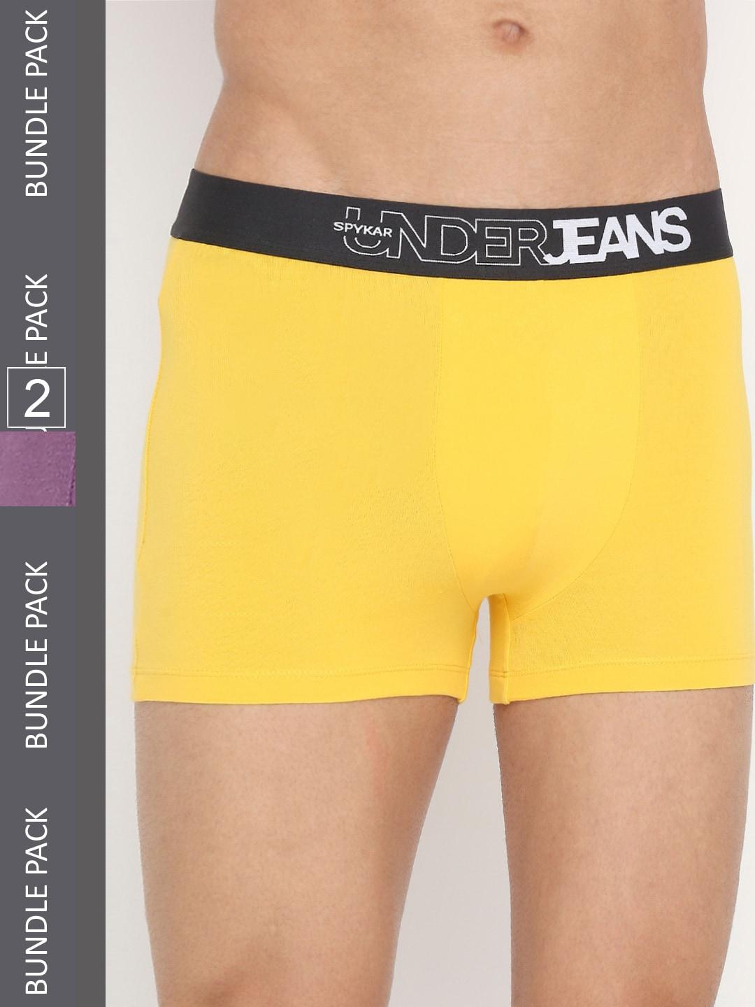 UnderJeans by Spykar Men Pack Of 2 Assorted Trunks