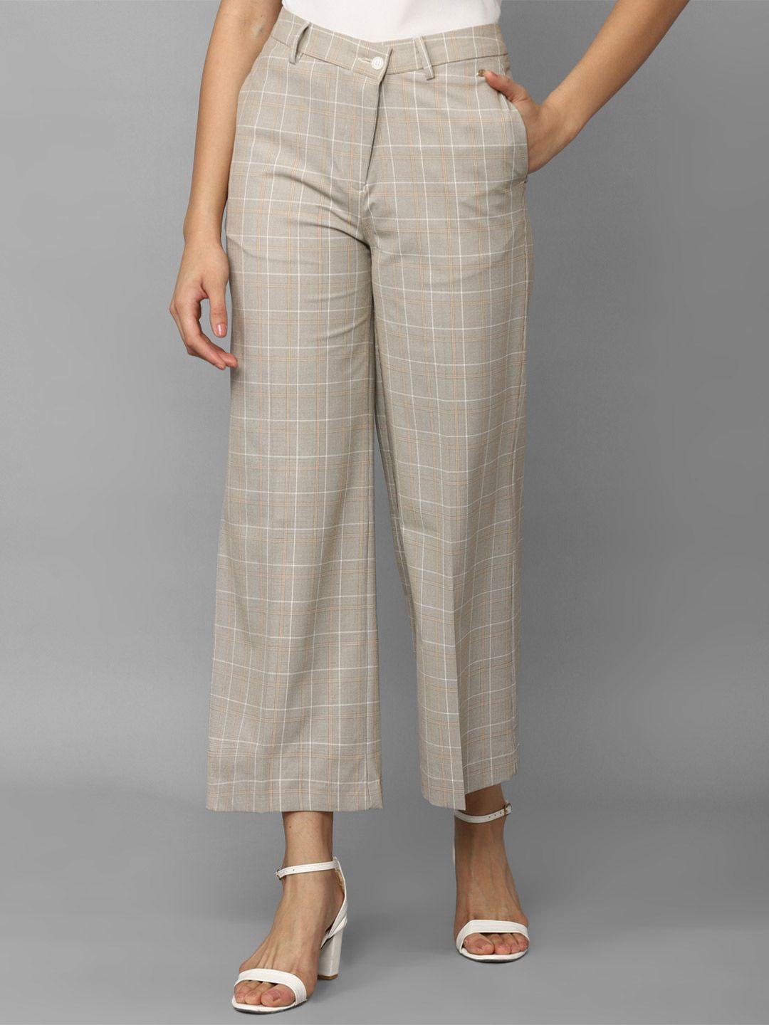allen-solly-woman-checked-trousers