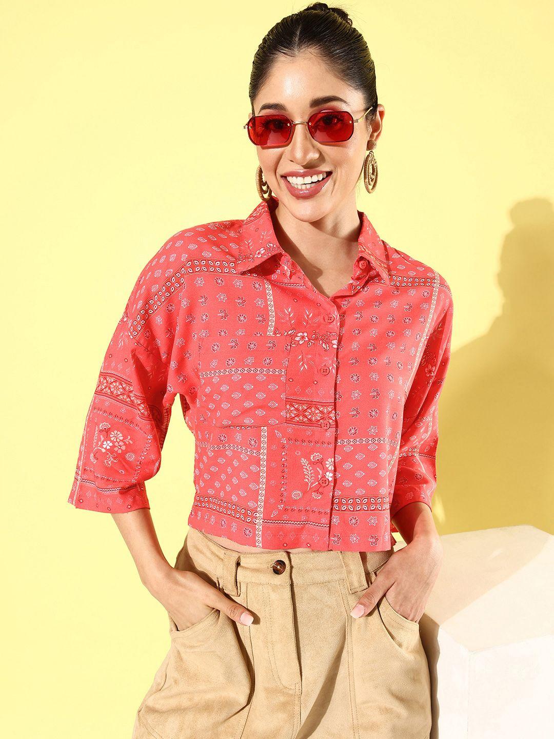 4wrd-by-dressberry-rust-orange-ethnic-motifs-printed-holiday-hype-casual-shirt