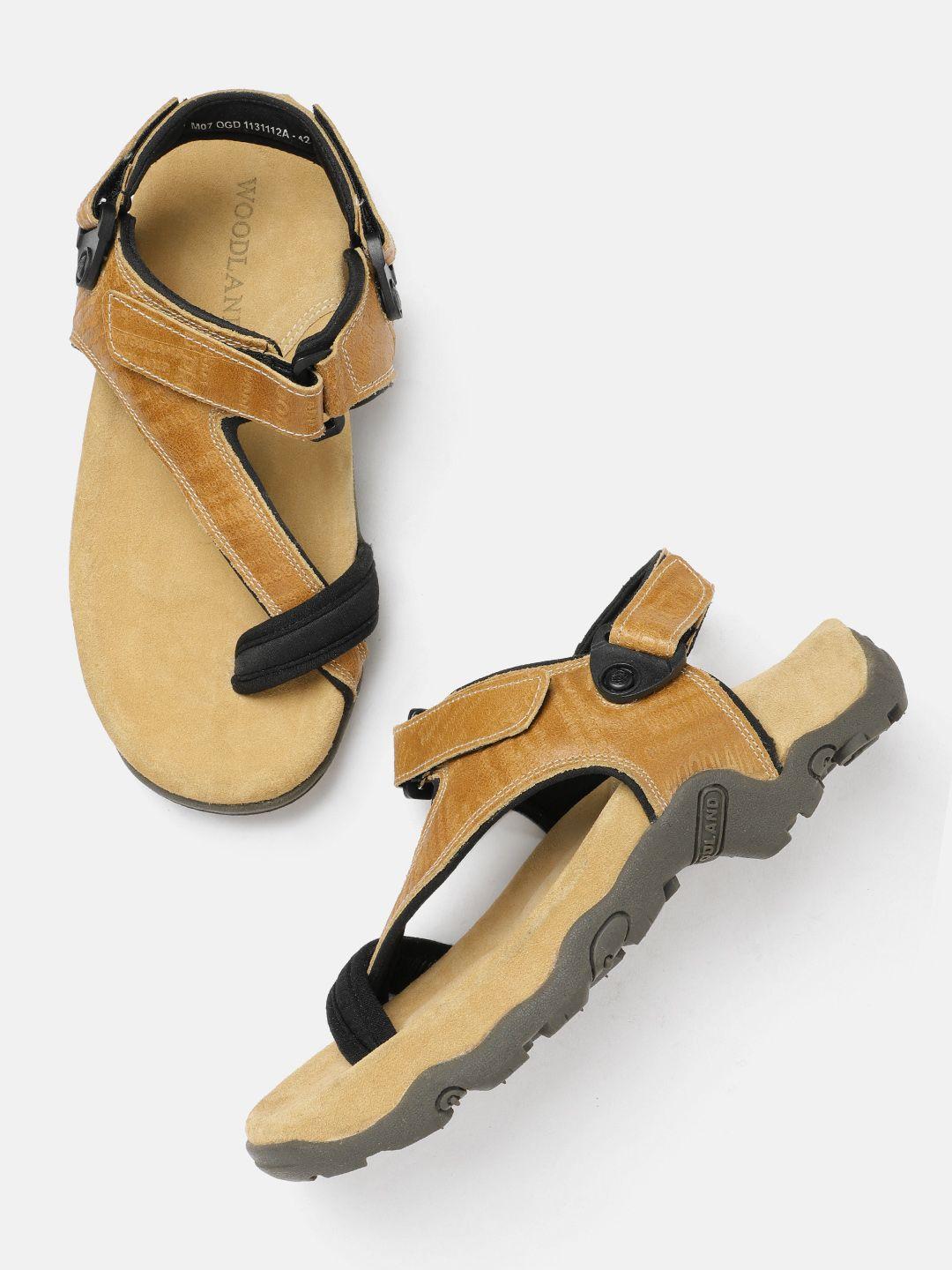 Woodland Men One Toe Textured Comfort Sandals