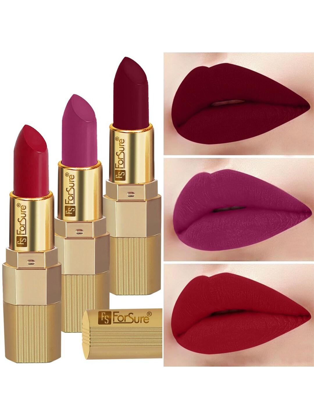 ForSure Set Of 3 Xpression Long-Lasting Highly-Pigmented Creamy Matte Lipstick - 3.5g each