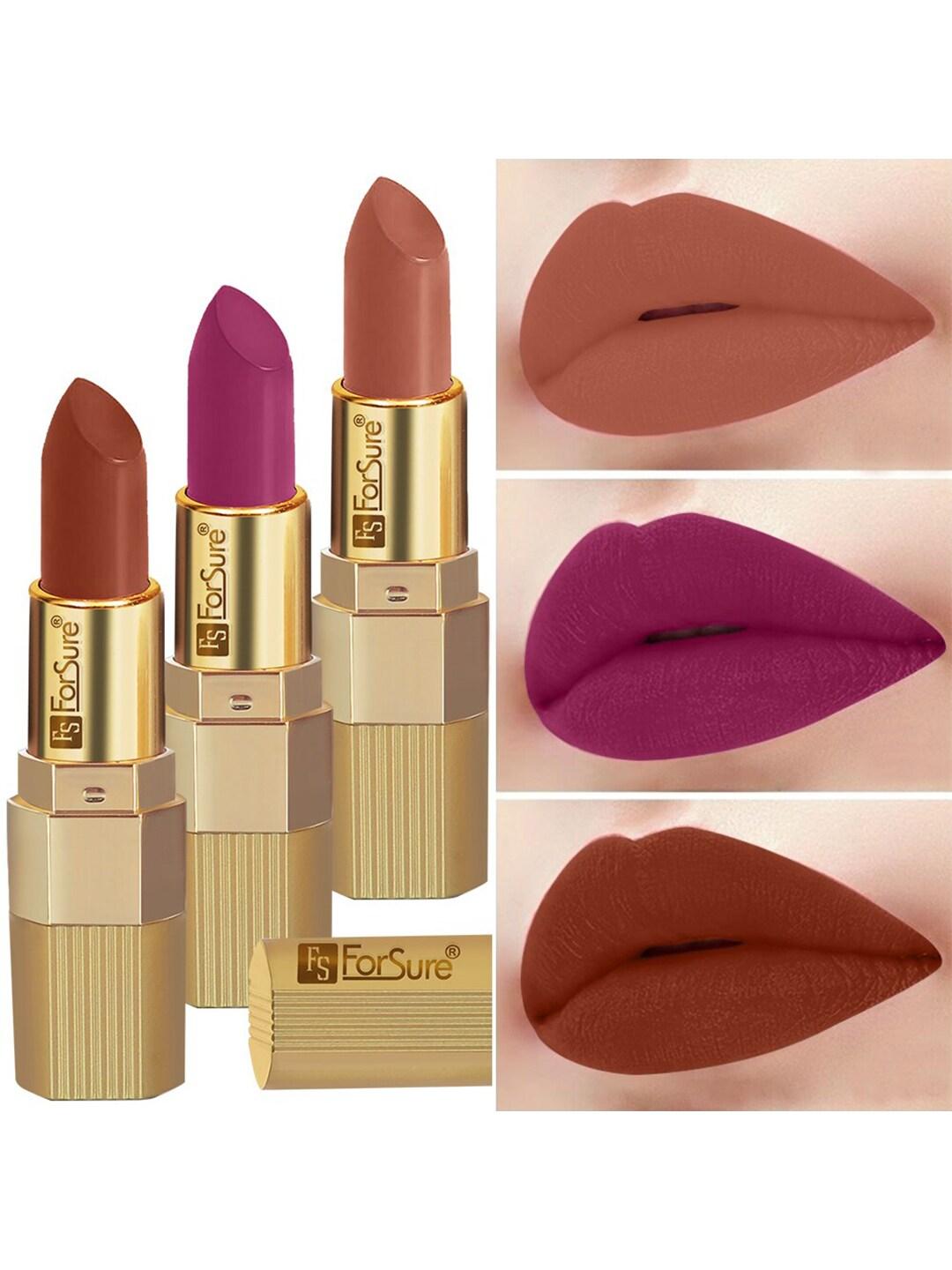 ForSure Set Of 3 Xpression Long-Lasting Highly-Pigmented Creamy Matte Lipstick - 3.5g each