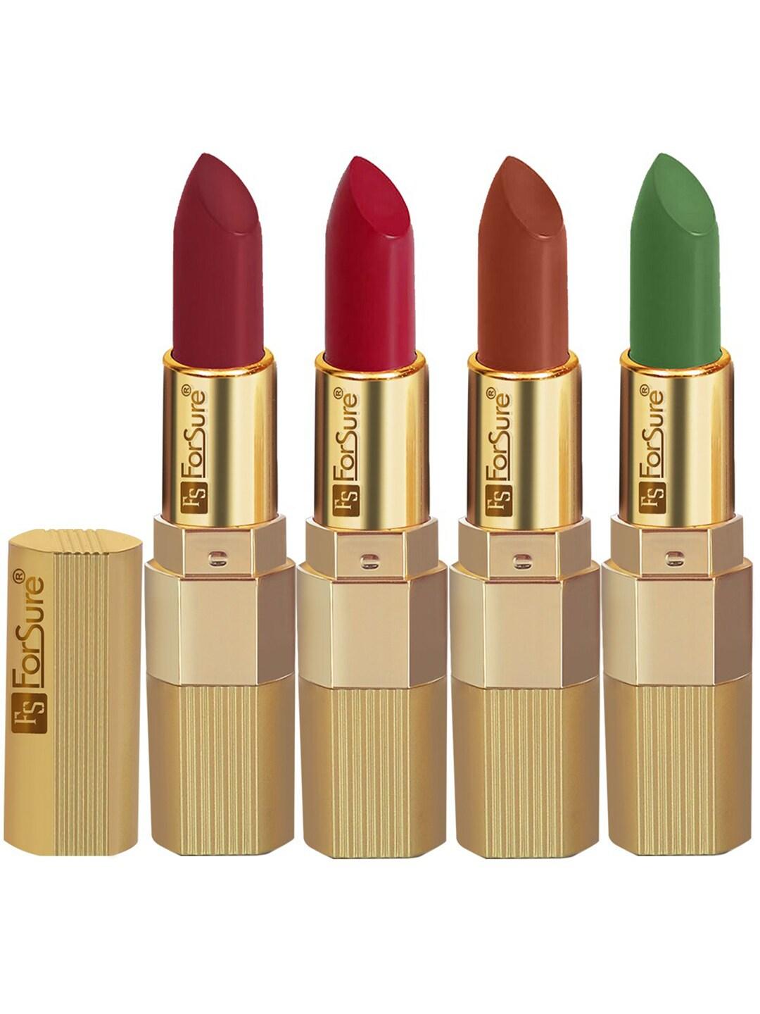 ForSure Set Of 4 Xpression Long-Lasting Highly-Pigmented Creamy Matte Lipstick - 3.5g each