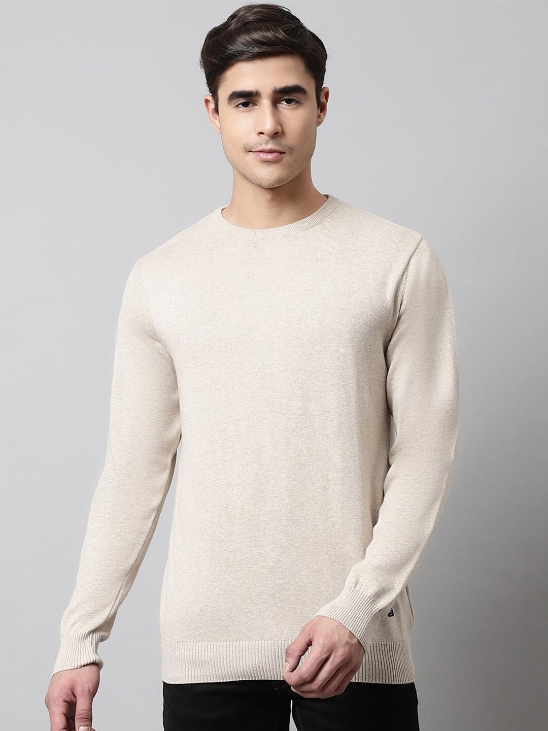 Cantabil Men Round Neck Long Sleeves Wool Pullover