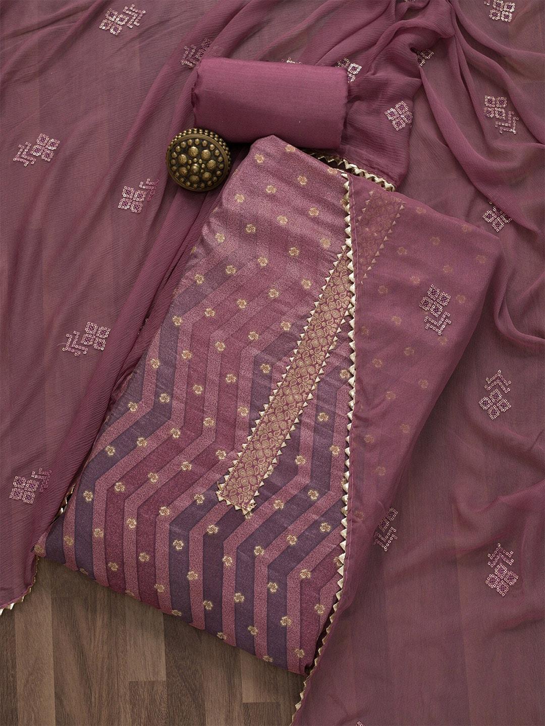 Koskii Geometric Printed Unstitched Dress Material