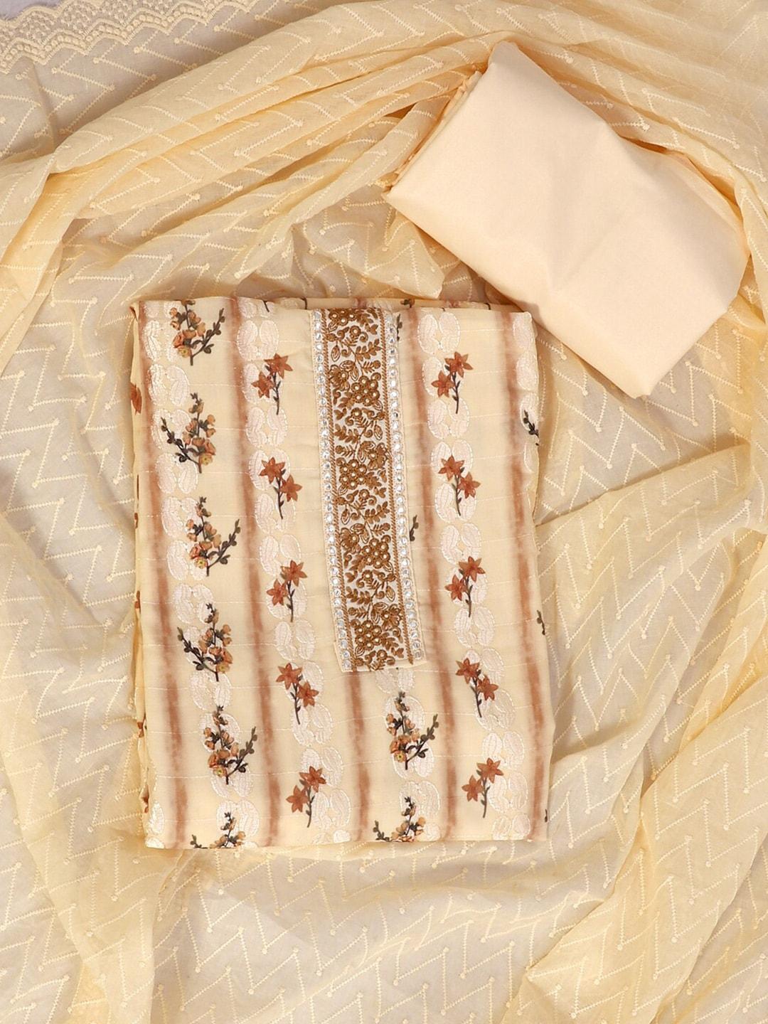 SALWAR STUDIO Printed Pure Cotton Unstitched Dress Material
