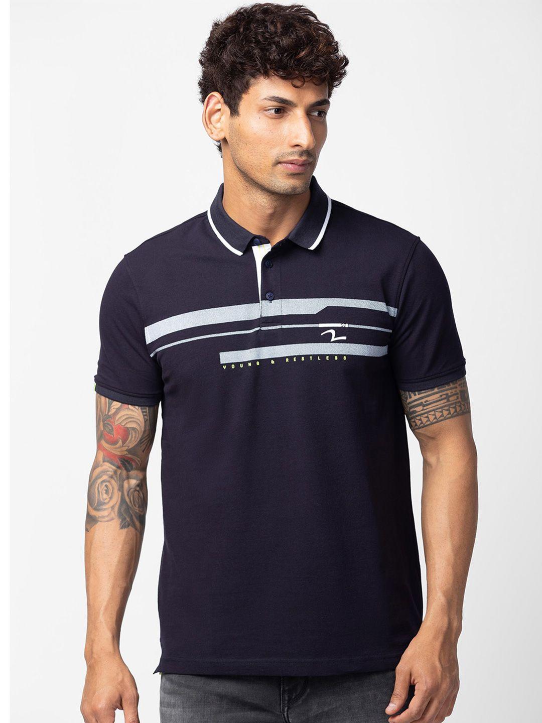 spykar-men-printed-polo-collar-slim-fit-t-shirt