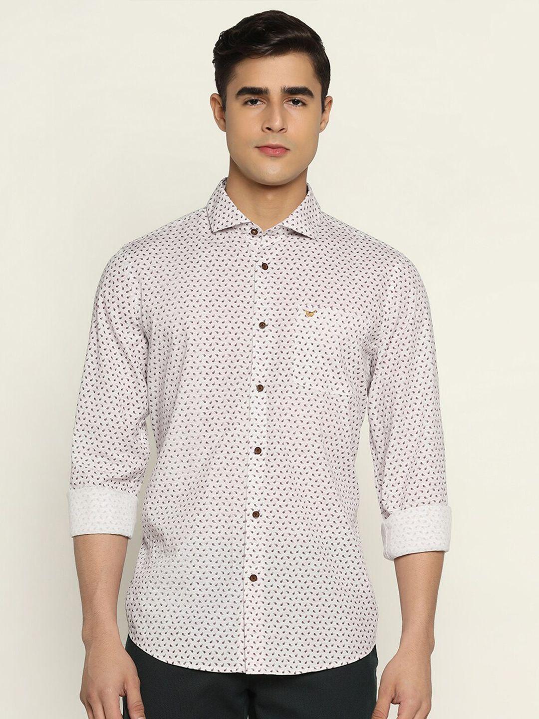 blackberrys-men-red-slim-fit-printed-pure-cotton-casual-shirt