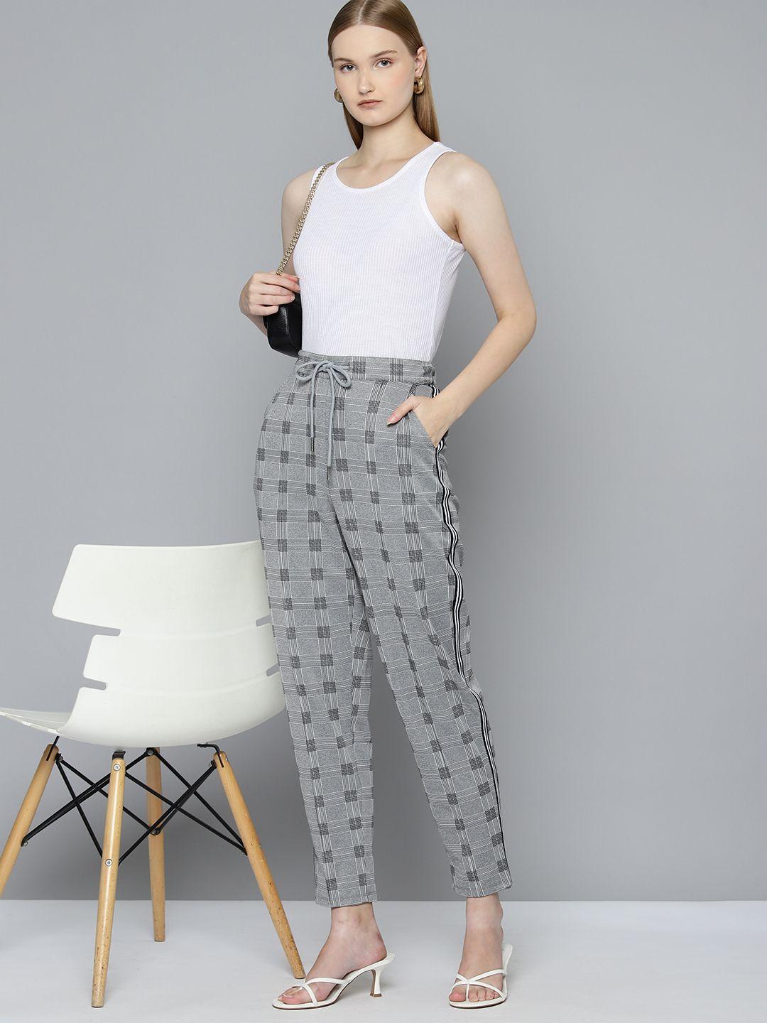 chemistry-women-checked-high-rise-trousers
