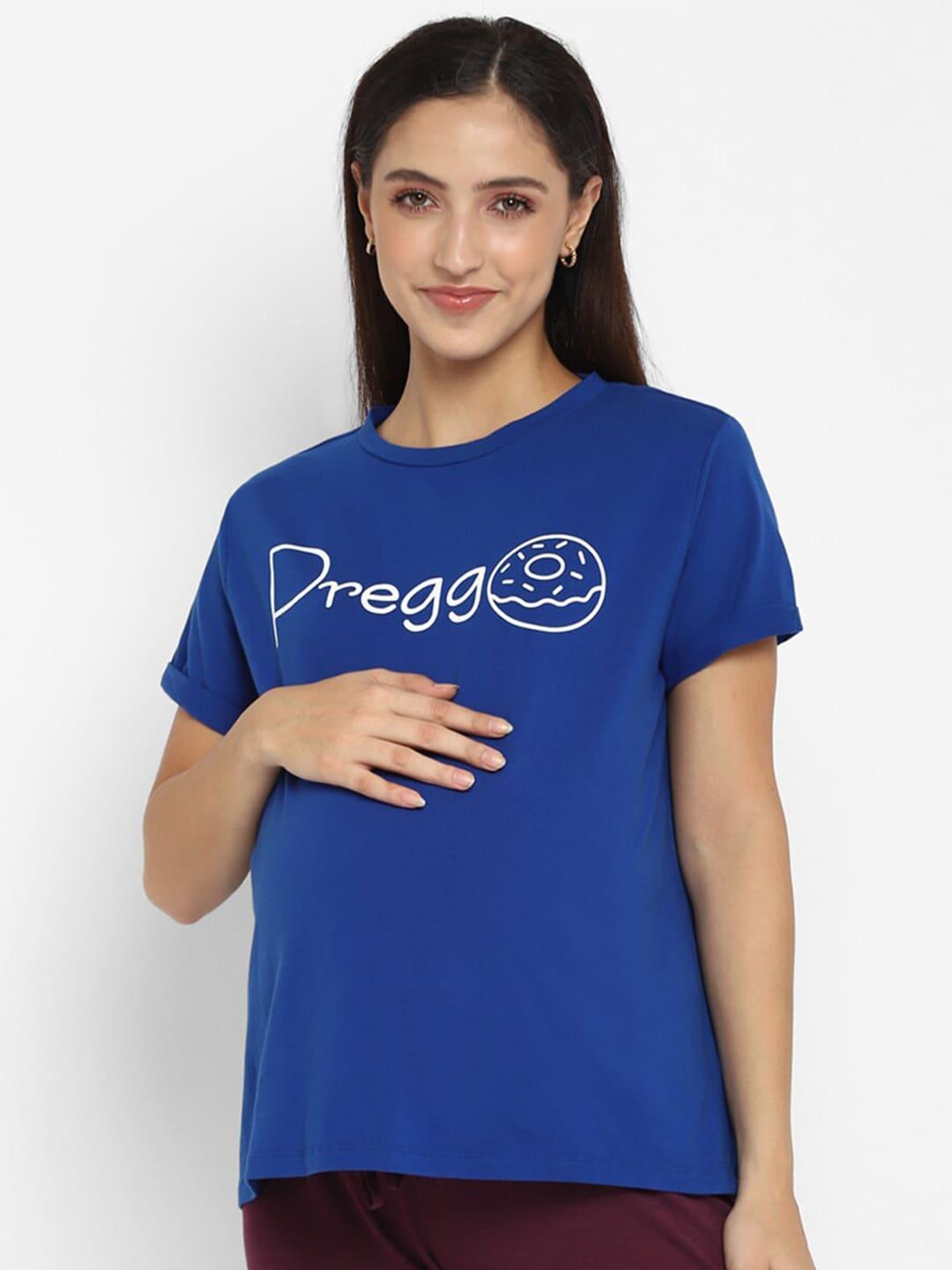 Momsoon Maternity Women Typography Printed Maternity T-shirt
