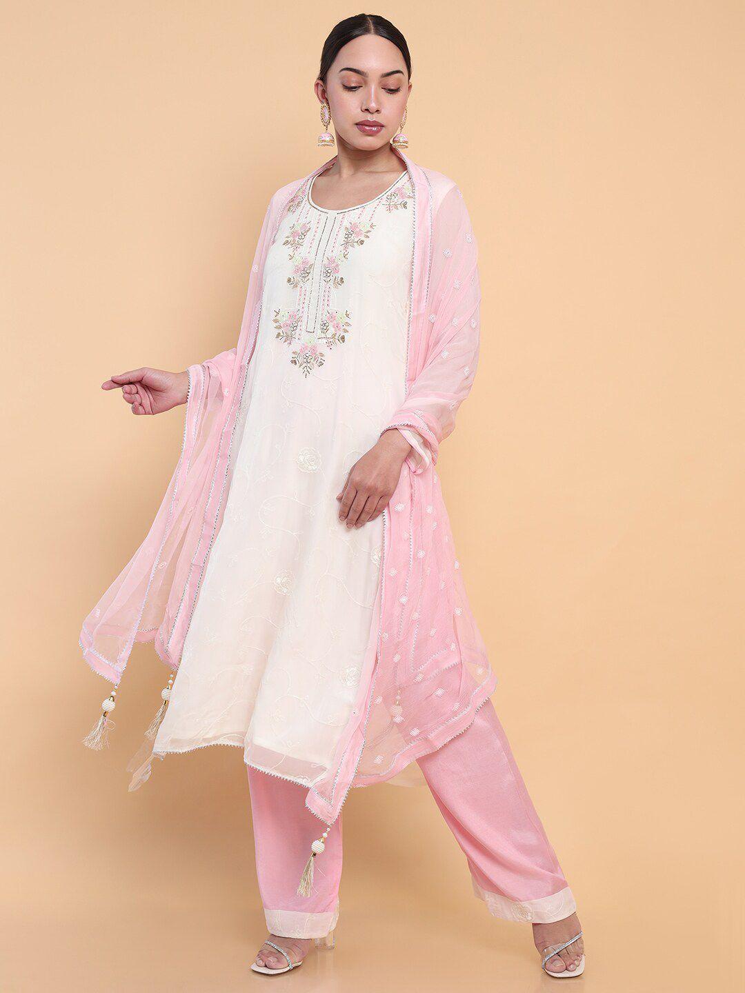 Soch Printed Organza Unstitched Dress Material