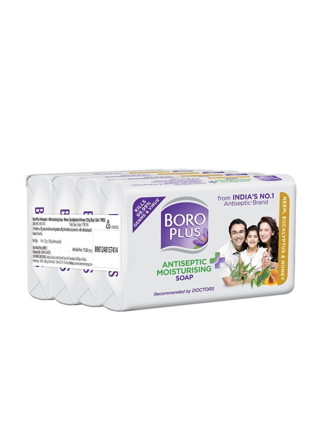 BOROPLUS Antiseptic Moisturising Soap with Eucalyptus & Honey 125g Each - Buy 3 get 1 Free