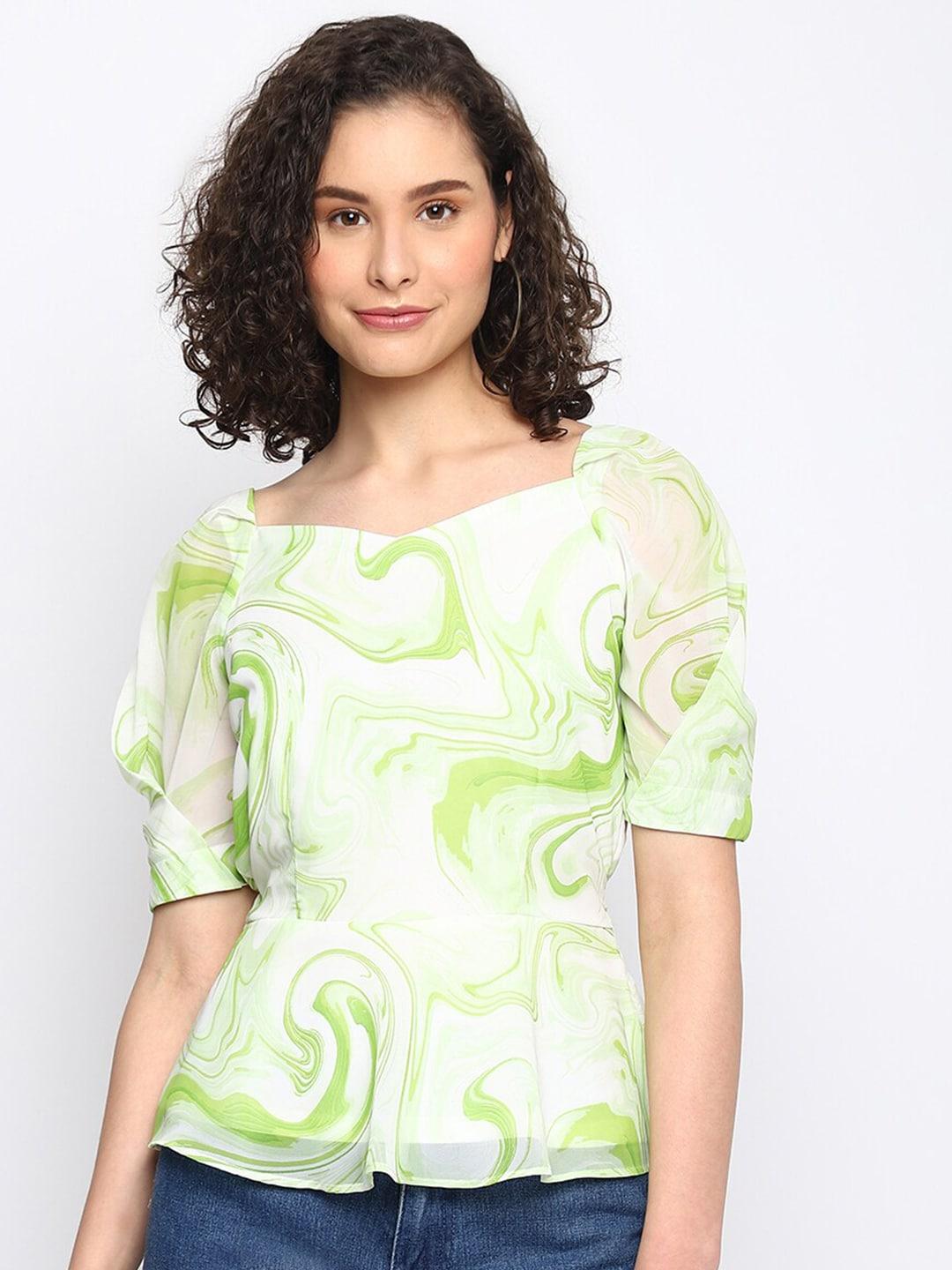 latin-quarters-print-sweetheart-neck-cinched-waist-top
