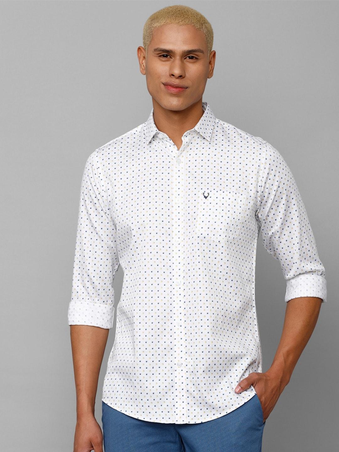 Allen Solly Men Slim Fit Printed Casual Pure Cotton Shirt