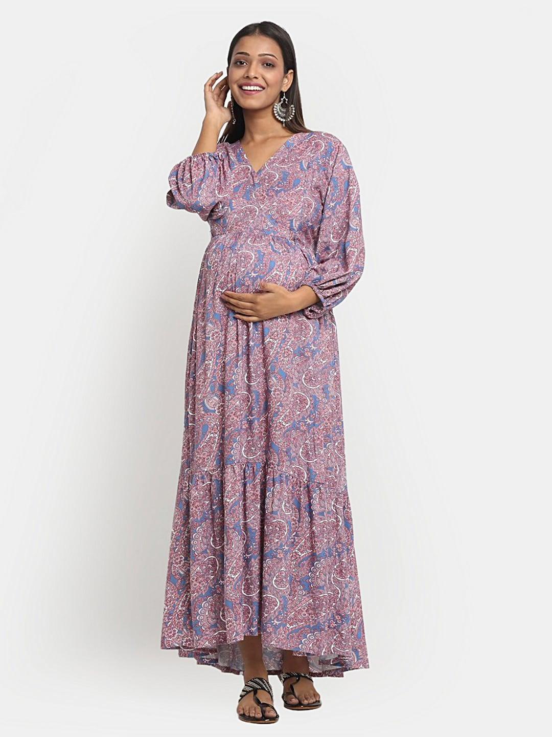 MYLO ESSENTIALS Maternity A-Line Dress with Zipper