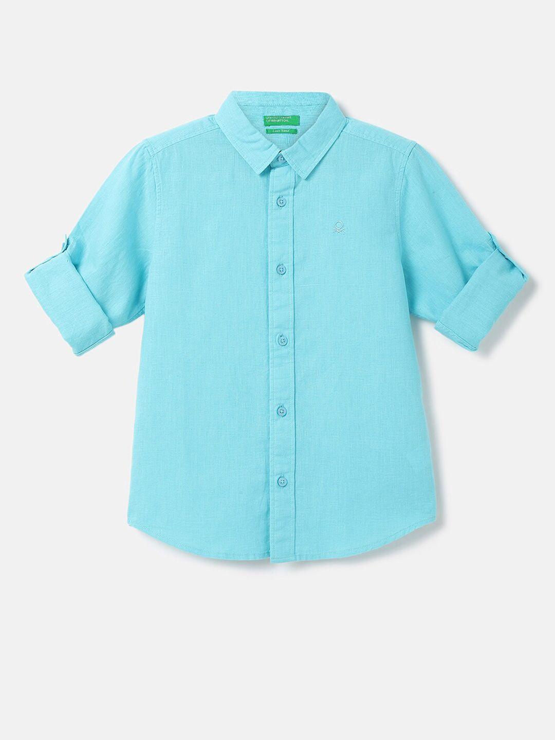 United Colors of Benetton Boys Spread Collar Casual Shirt