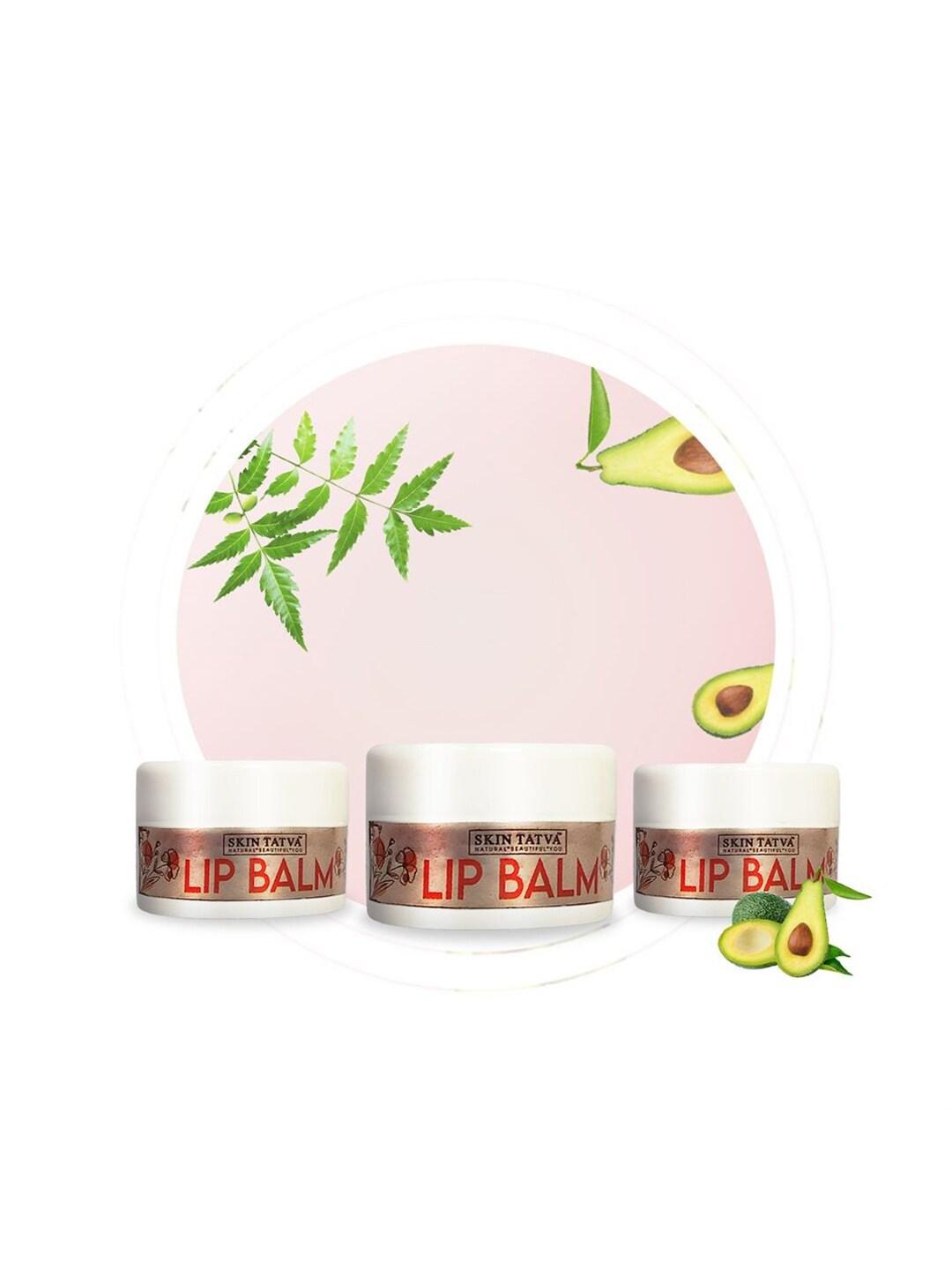 Skin Tatva Set Of 3 Moisturizing Avocado Lip Balm with Almond & Aloe Vera - 15ml Each