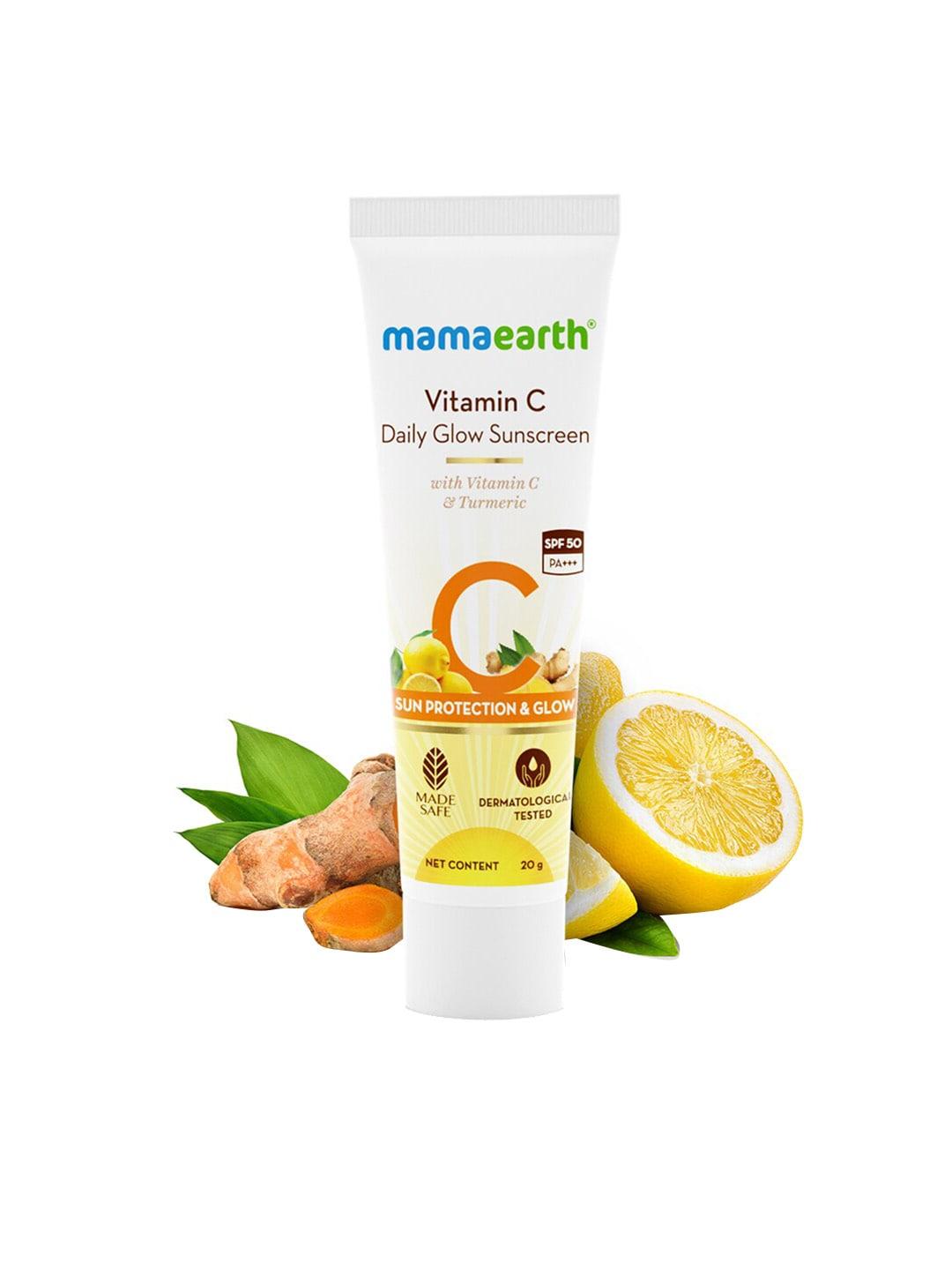 mamaearth-vitamin-c-daily-glow-spf50-sunscreen-with-turmeric-for-sun-protection---20g
