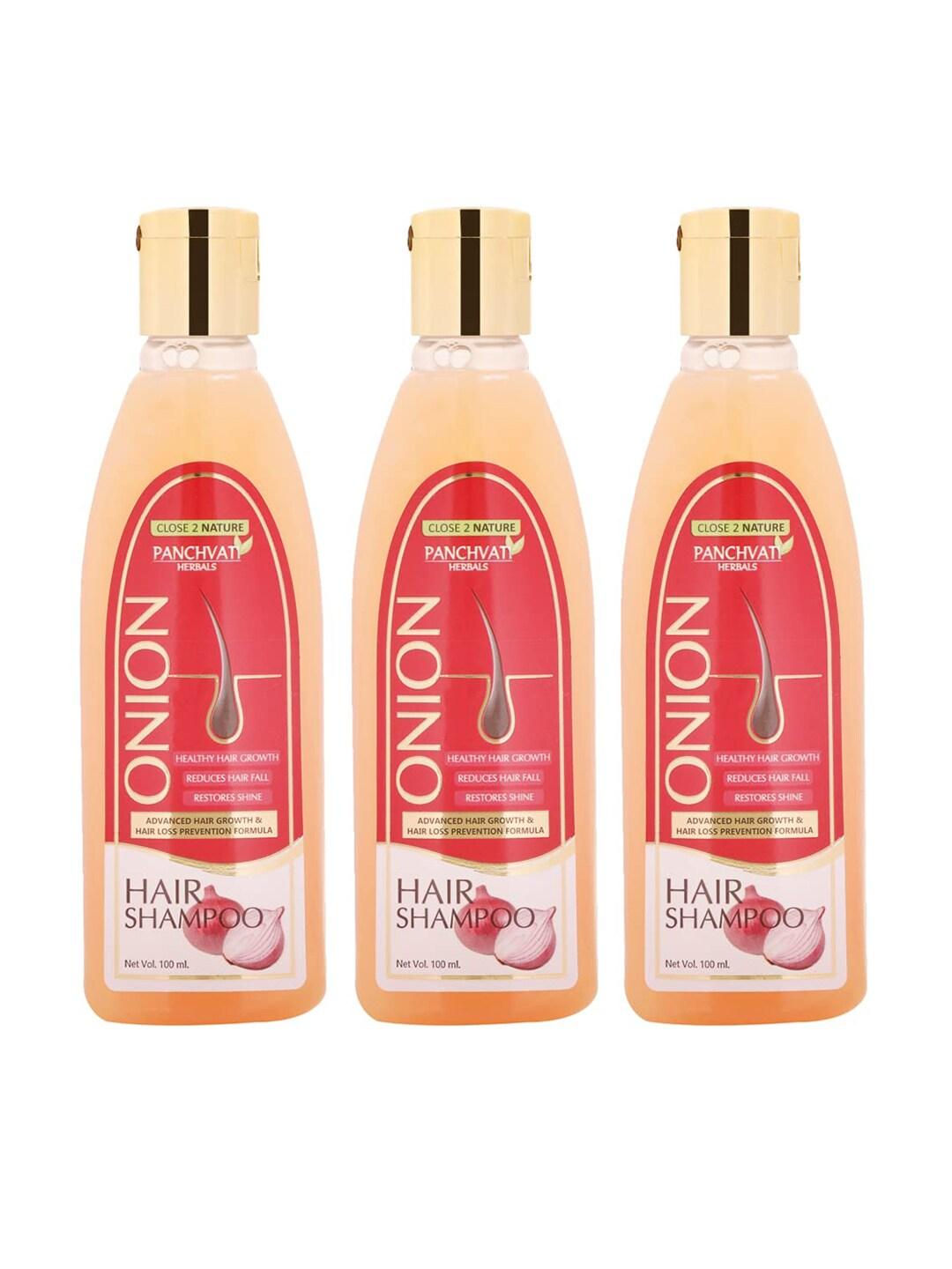 PANCHVATI HERBALS Close 2 Nature Pack Of 3 Onion Hair Shampoo - 100 ml Each
