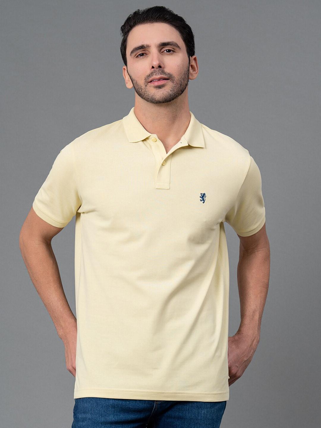 Red Tape Men Polo Collar Pure Cotton T-shirt
