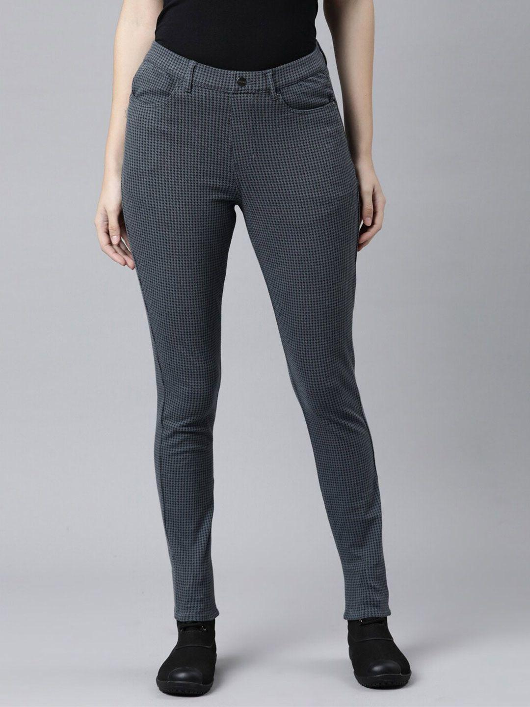 go-colors-women-slim-fit-checked-jeggings