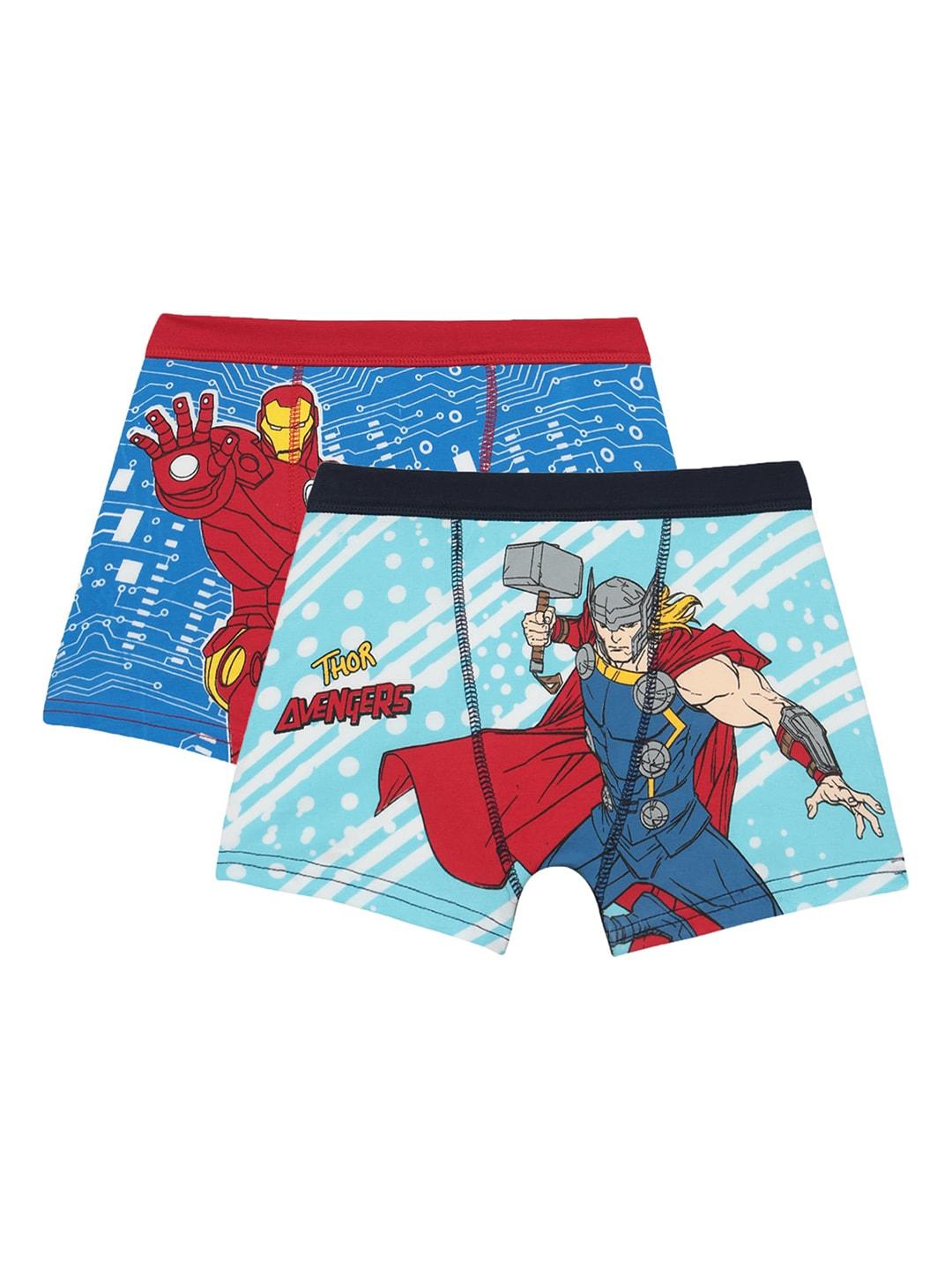 Bodycare Kids Boys Pack Of 2 Printed Cotton Trunks