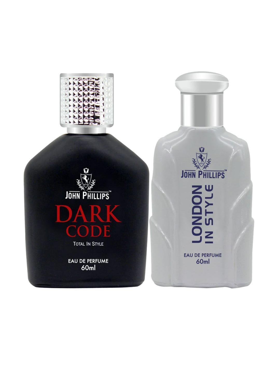 john-phillips-set-of-2-dark-code-&-london-in-style-long-lasting-eau-de-parfum-60-ml-each