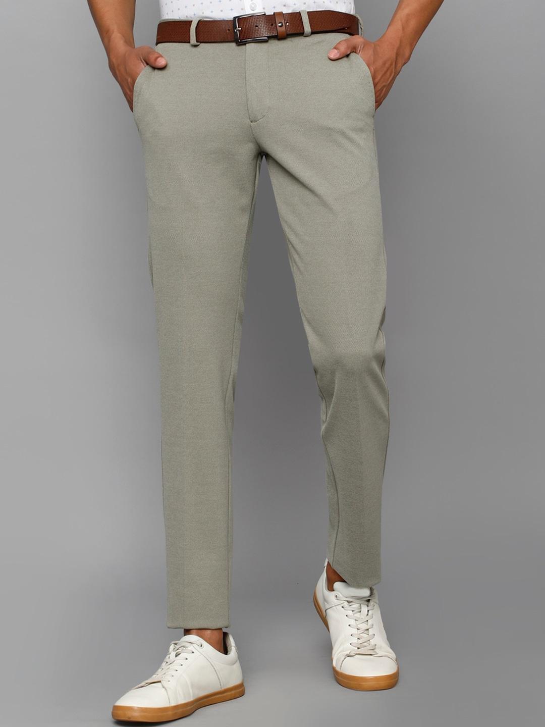 Allen Solly Men Textured Slim Fit Mid-Rise Chinos Trouser
