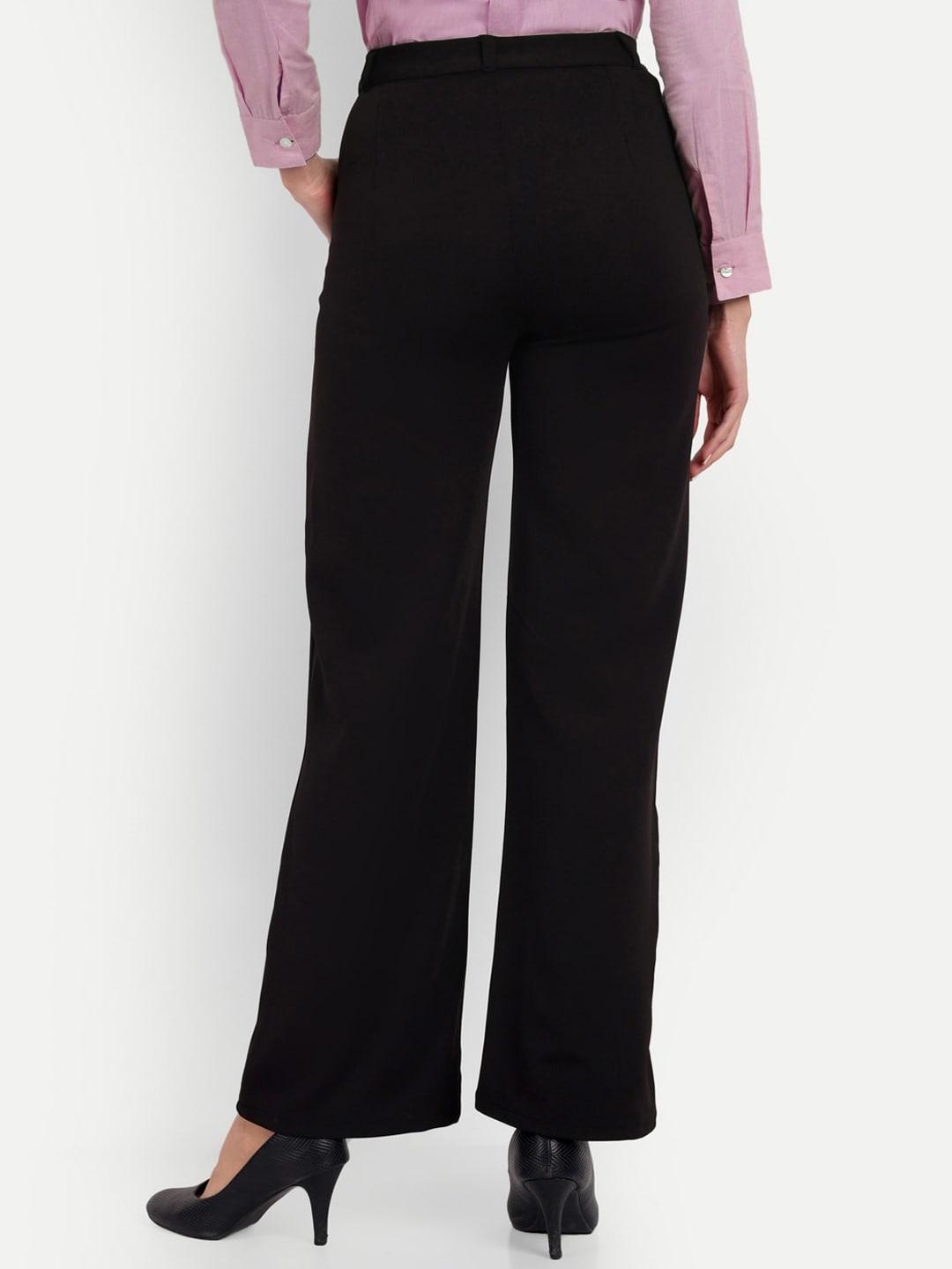 Next One Women Smart Loose Fit High-Rise Easy Wash Trousers
