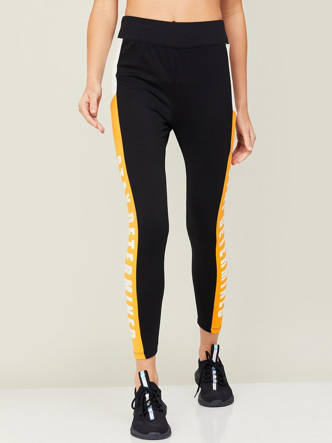 Kappa Women Printed Slim-Fit Ankle-Length Gym Tights