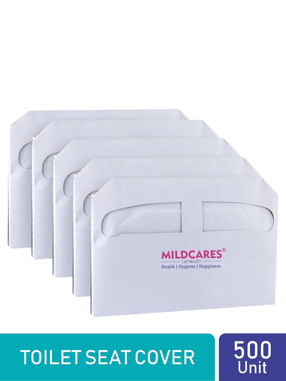 MILDCARES White 500-Pcs Disposable Toilet Seat Covers Sheets