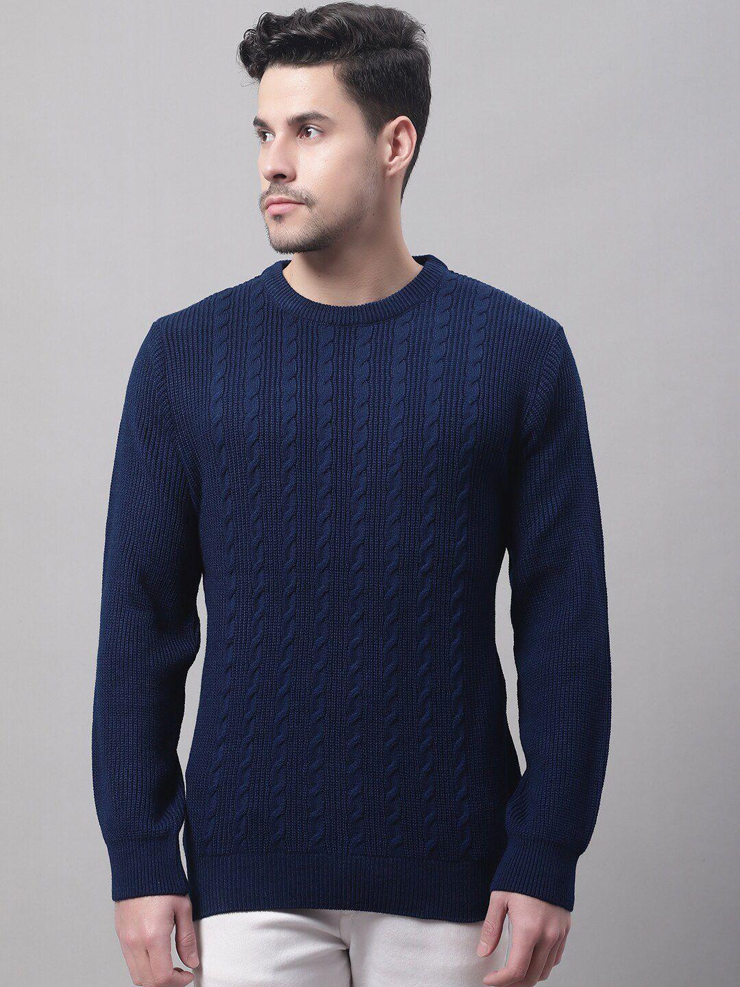 Cantabil Men Cable Knit Acrylic Pullover Sweater
