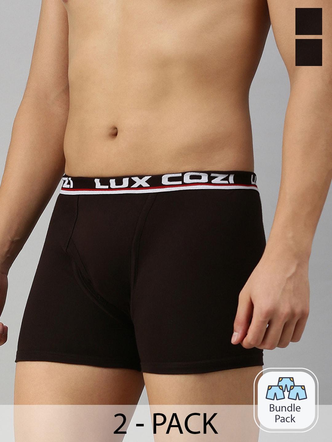 Lux Cozi Men Pack Of 2 Logo Printed Detail Trunks