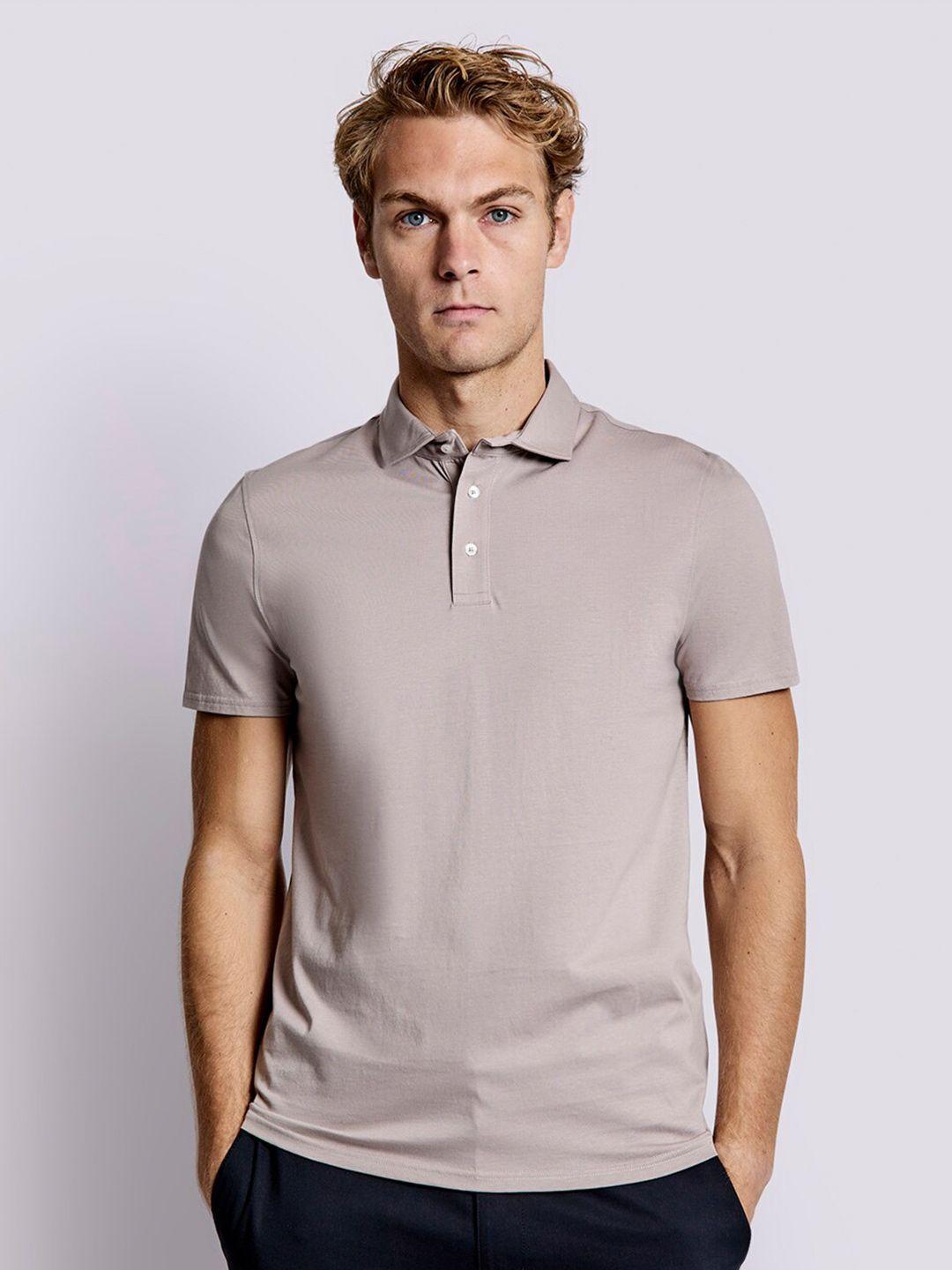 Bruun & Stengade Men Polo Collar Pure Cotton T-shirt