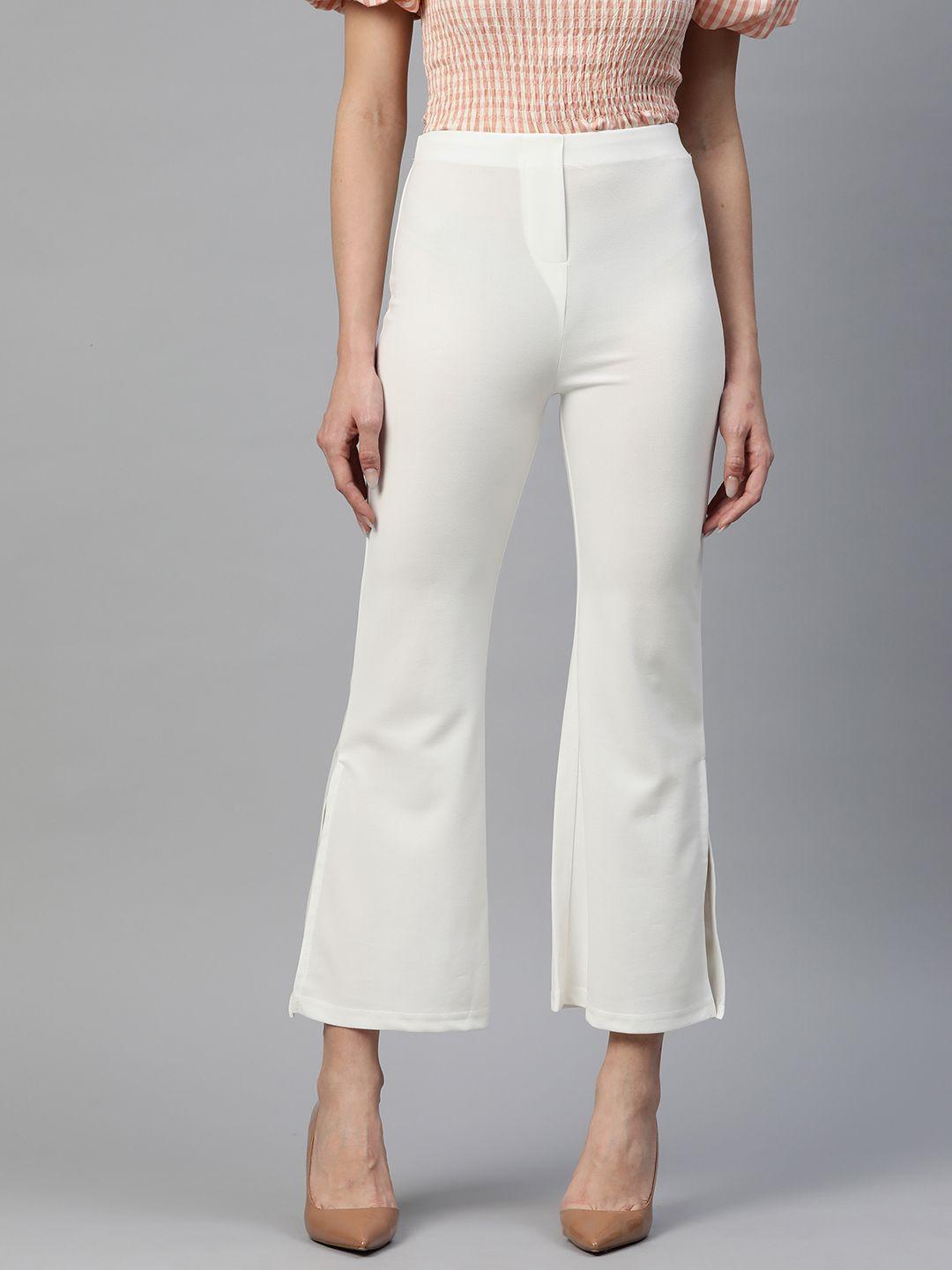 plusS Flared High-Rise Trousers