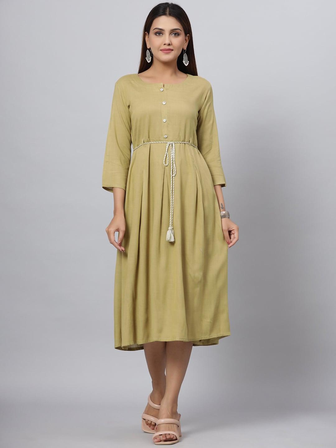 juniper-fit-&-flare-round-neck-midi-ethnic-dress