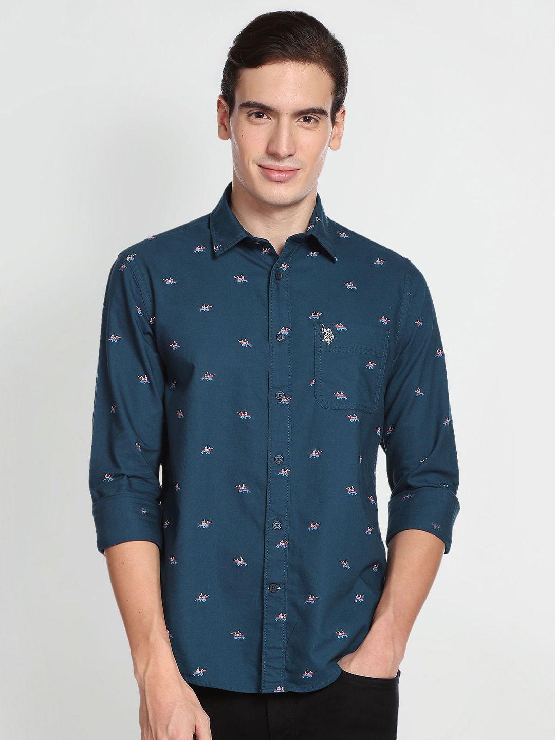 u.s.-polo-assn.-denim-co.-men-brand-logo-printed-casual-pure-cotton-shirt